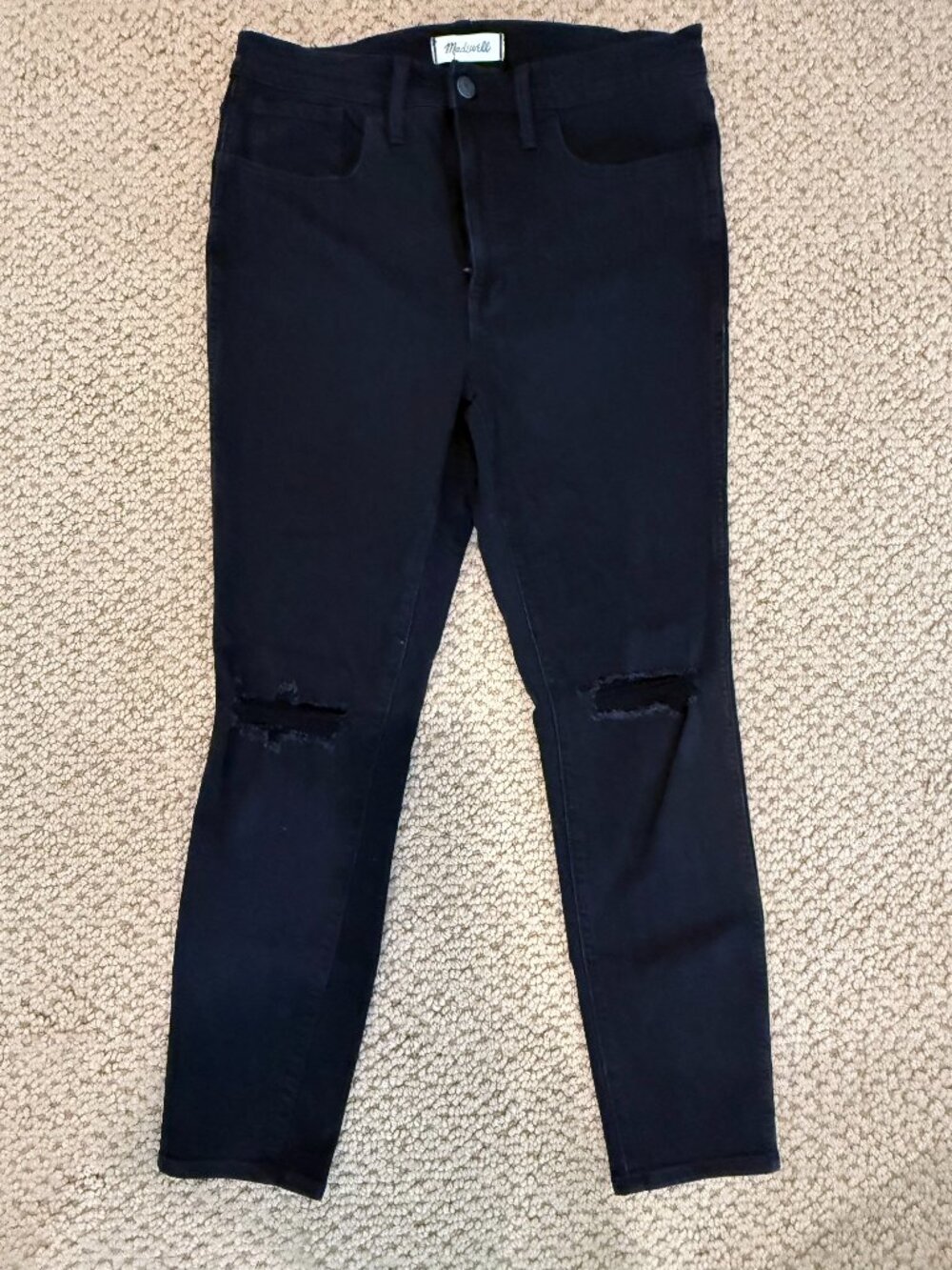 Madewell Roadtripper Jeans - 29 petite - Ripped knee edition